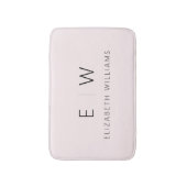 Rosa Rosa Elegant Moderner Name des Minimalistisch Badematte (Vorderseite Vertikal)