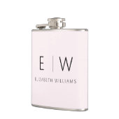 Rosa Rosa Elegant Moderner Name des Minimalistisch Flachmann (Links)