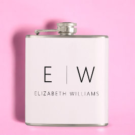 Rosa Rosa Elegant Moderner Name des Minimalistisch Flachmann