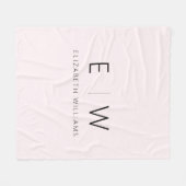 Rosa Rosa Elegant Moderner Name des Minimalistisch Fleecedecke (Vorderseite (Horizontal))