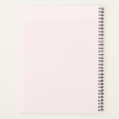 Rosa Rosa Elegant Moderner Name des Minimalistisch Planer (Rückseite)