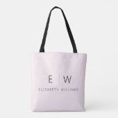 Rosa Rosa Elegant Moderner Name des Minimalistisch Tasche (Rückseite)