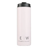 Rosa Rosa Elegant Moderner Name des Minimalistisch Thermosbecher (Vorderseite)