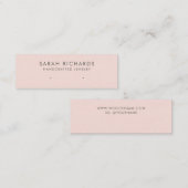 Rosa Rosa Elegant und einfache Display-Ohring Mini Visitenkarte (Vorne/Hinten)