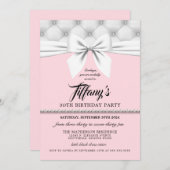 Rosa Rosa Elegante Chic Tiffany Geburtstag Einladung (Vorne/Hinten)