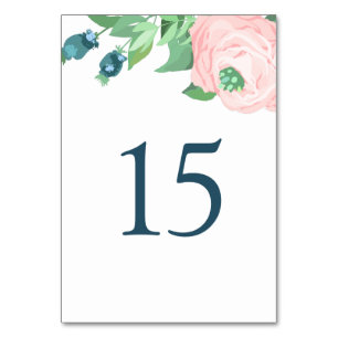 Rosa Rosa. Elegante Garden Wedding Tischnummer