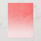 Rosa Rosa Elegante Hochzeitsdetails Begleitkarte (Rückseite)