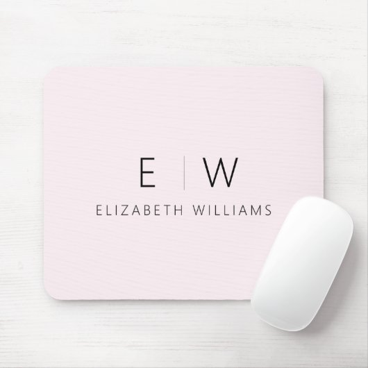 Rosa Rosa Eleganter Name des Minimalistischen Mono Mousepad (Mit Mouse)