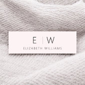 Rosa Rosa Eleganter Name des Minimalistischen Mono Namensschild