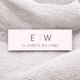 Rosa Rosa Eleganter Name des Minimalistischen Mono Namensschild