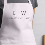 Rosa Rosa Eleganter Name des Minimalistischen Mono Schürze<br><div class="desc">Erleben Sie kulinarische Erlebnisse mit unserer klassischen Elegant Moderne Minimalistische Monogram Name Cooking Schürze. Diese Küche ist unverzichtbar und vereint zeitlose Eleganz mit zeitgemäßem Minimalismus. Diese Schürze ist nicht nur ein praktisches Accessoire, sondern auch eine persönliche Note. Mit der individuell anpassbaren Monogramm- und Namensoption können Sie Ihre Persönlichkeit in Ihre...</div>