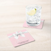 Rosa Rosa Elegantes Extravagantes Tiffany Party De Rechteckiger Pappuntersetzer (Vor Ort)