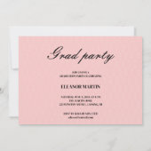 Rosa Rosa Elegantes Foto Einladung (Rückseite)