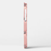 Rosa Rosa Elegantes Satin Leather Look Case-Mate iPhone Hülle (Rückseite / Links)