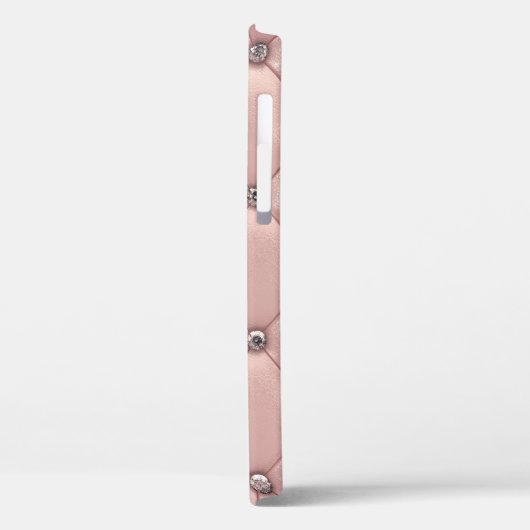 Rosa Rosa Elegantes Satin Leather Look Case-Mate iPhone Hülle (Rückseite / Links)