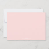 Rosa-Rosa-Erdnüsse Brautparty Gäste Dankeskarte (Rückseite)