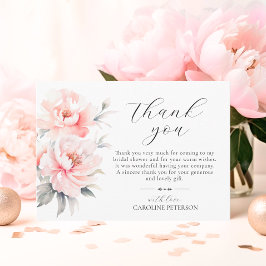 Rosa-Rosa-Erdnüsse Brautparty Gäste Dankeskarte