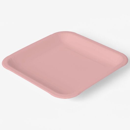 Rosa Rosa Farbe Pappteller (Gewinkelt)