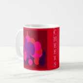 Rosa Rosa Farben Ballonmuster Kaffeetasse (Vorderseite Links)