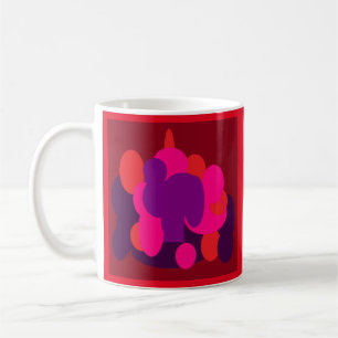 Rosa Rosa Farben Ballonmuster Kaffeetasse
