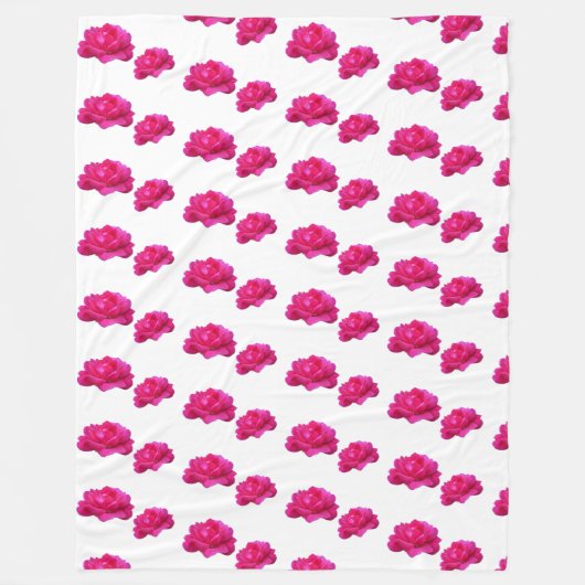 Rosa Rosa Fleece Blankon (Vorderseite)