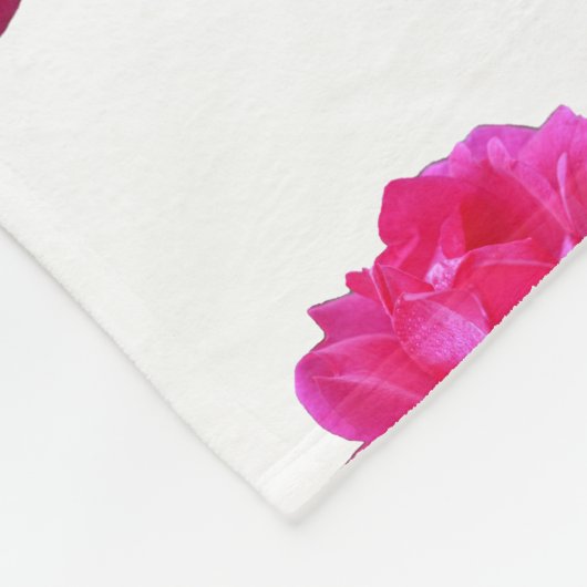 Rosa Rosa Fleece Blankon (Ecke)