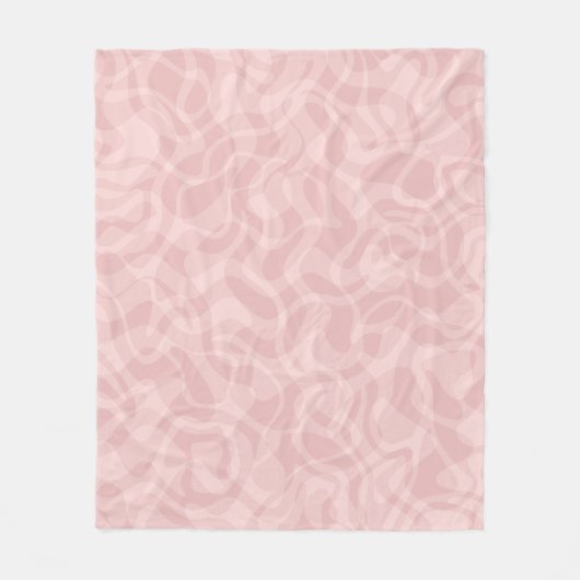 Rosa Rosa Fleecedecke (Vorderseite)