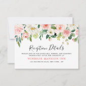 Rosa Rosa Florals Einzelheiten zum botanischen Emp Einladung (Vorderseite)