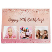 Rosa Rosa-Foto Große Geschenktüte (Vorderseite)