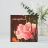 Rosa Rosa Foto - Ungarischer Geburtstag (Stehend Vorderseite)