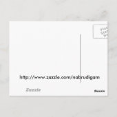 Rosa Rosa Geburtstagsgrüße Postkarte (Rückseite)