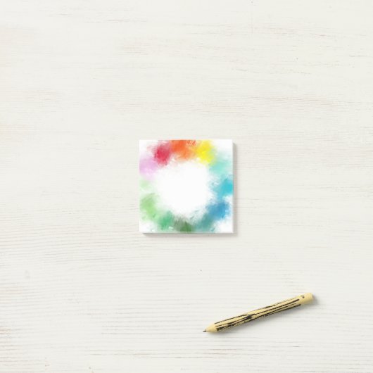 Rosa Rosa Gelb Gelb Grün Lila Blank Post-it Klebezettel (Auf Schreibtisch)