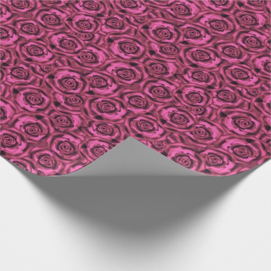 Rosa Rosa Geschenkpapier (Ecke)