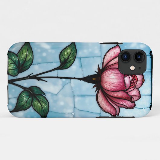 Rosa Rosa, gestanzt Case-Mate iPhone Hülle (Rückseite (Horizontal))