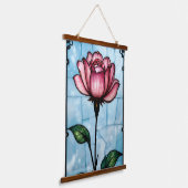Rosa Rosa, gestanzt Wandteppich Mit Holzrahmen (Gewinkelt)