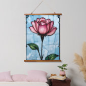 Rosa Rosa, gestanzt Wandteppich Mit Holzrahmen (Schlafzimmer)