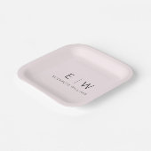 Rosa Rosa Girly Elegante Moderne Minimalistische Pappteller (Gewinkelt)