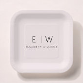 Rosa Rosa Girly Elegante Moderne Minimalistische Pappteller