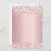 Rosa-Rosa-Glitzer Einladung (Rückseite)
