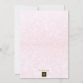 Rosa Rosa Glitzer elegant schick Sweet 16 Einladung (Rückseite)