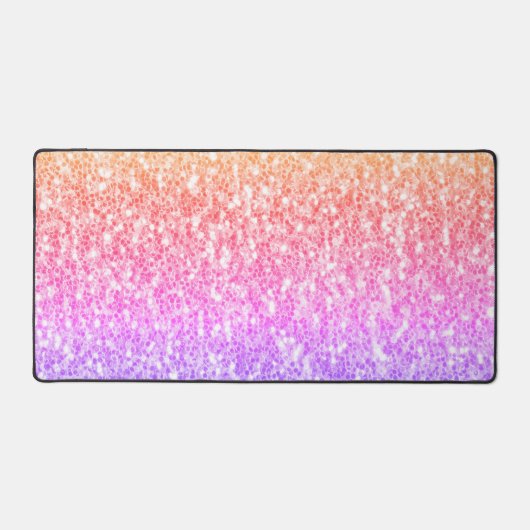 Rosa Rosa Glitzer Glitzern Schreibtischunterlage (Vorderseite)