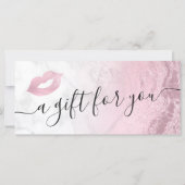 Rosa Rosa Glitzer Lippen Marmor Makeup Künstler (Vorderseite)