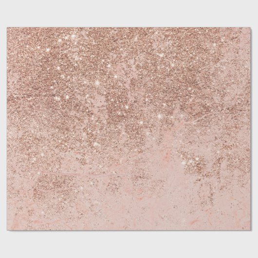 Rosa Rosa-Glitzer-Marmor Geschenkpapier (Flach)