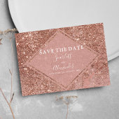 Rosa Rosa-Glitzer-Marmor Save The Date
