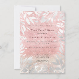 Rosa Rosa Glitzer Ombre Funkelnd Weiß 16. Einladung