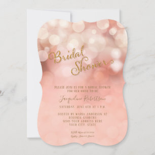 Rosa Rosa Glitzer Sparkon Brautparty Einladung