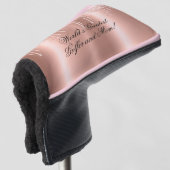 Rosa Rosa - Glitzer Tropfen - Bester Golfer & Mama Golf Headcover (3/4 Vorderseite)