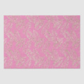 Rosa rosa Glitzer Tropische Blätter Seidenpapier (Vorderseite)