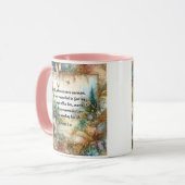 Rosa Rosa Gold Floral Romans Kunst Tasse (Vorderseite Links)