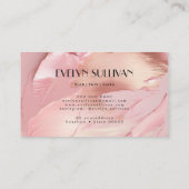 Rosa Rosa Goldbürste Markierungen Visitenkarte (Rückseite)